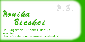 monika bicskei business card